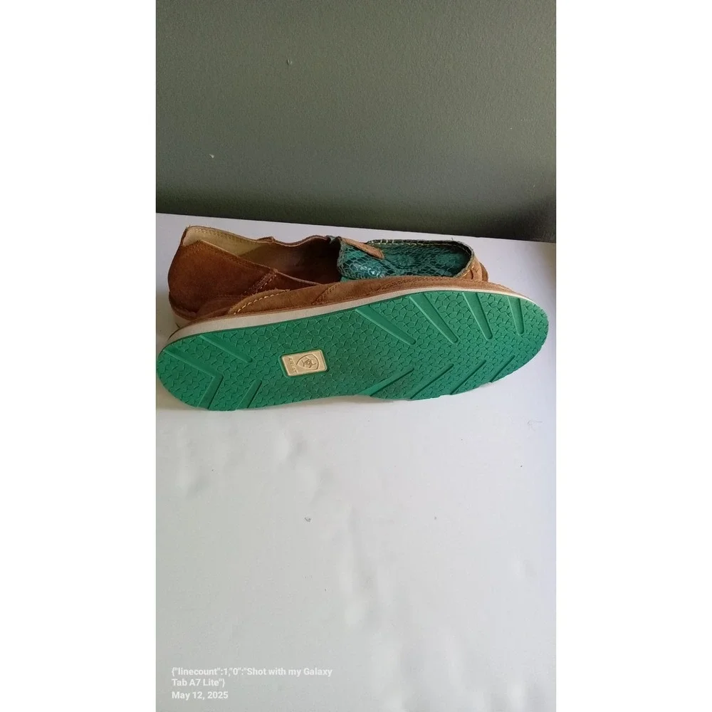 Ariat Moccasin Loafers Snake Print Slip On Casual‎ Comfort Shoes